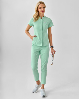 Spodnie Medyczne Damskie – Scrubs Classy Mint - M