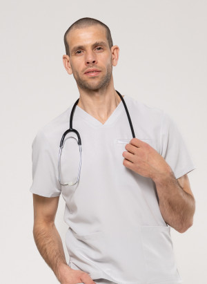 Bluza Medyczna Męska - Scrubs Sporty Light Gray New - S