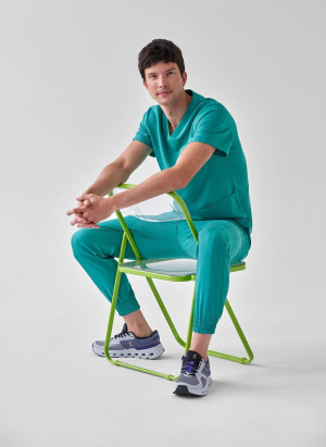 Zestaw medyczny męski, Scrubs Sporty MintNew- Komplet
