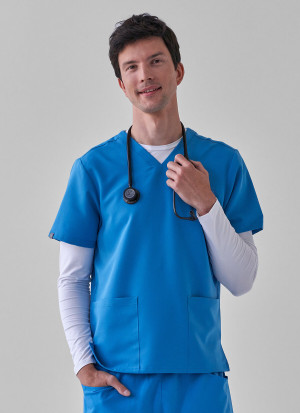 Zestaw medyczny męski, Scrubs Sporty Ocean- Komplet