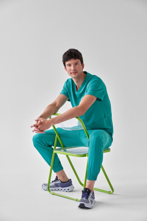 Spodnie Medyczne Męskie - Scrubs Sporty Mint New - S