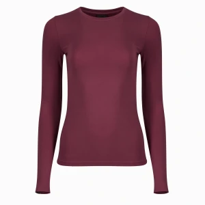 Bluza Medyczna Damska - Longsleeve Wine - XS