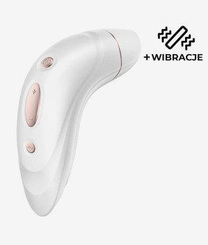 Satisfyer Pro Plus Vibration bezdotykowo-wibrujący masażer (biały, różowe złoto) • N69 pl