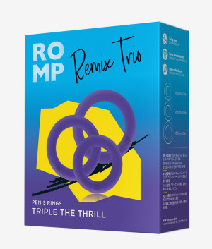 Romp Remix Trio zestaw pierścieni silikonowych fioletowy