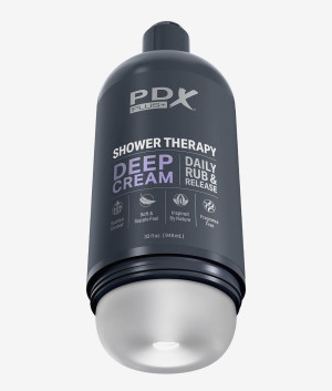 PDX Plus Shower Therapy Deep Cream Clear dyskretny ręczny symulator 1 szt