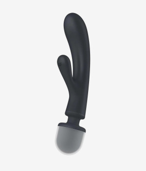 Satisfyer Triple Lover grey wibrator 2w1 Czarny