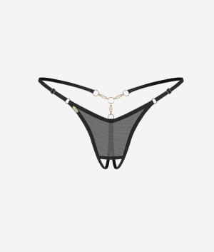 Obsessive Oxaria stringi otwarte S/M czarny