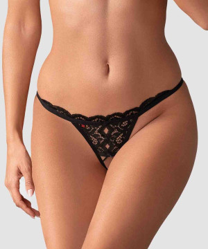 Obsessive stringi S/M (czarne)