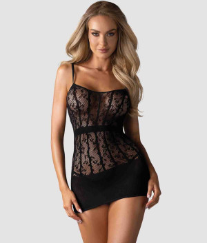 Obsessive sukienka -S/M/L d605 (czarna)