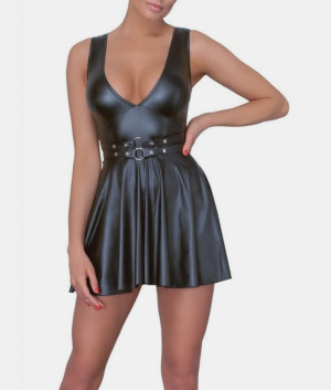 Cottelli dress szeroka mini sukienka L Czarny