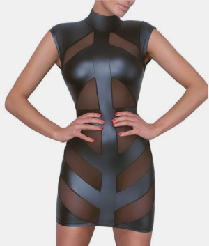 Cottelli dress z wycięciami sukienka M Czarny