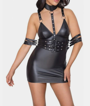 Cottelli sukienka bondage S Czarny