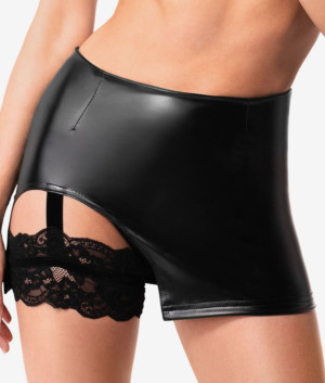 Noir Handmade F345 Mini spódnica z podwiązką - L czarny
