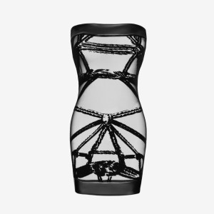 Noir Handmade Bondesque Off Shoulder F359 krótka sukienka M czarny