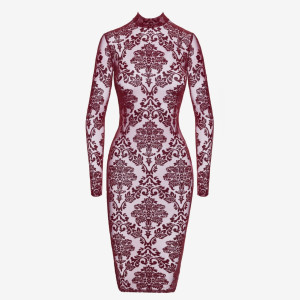 Noir Handmade Kink Royal F384 burgundowa sukienka XL Bordo