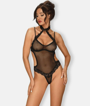 Obsessive Claudusia koronkowe body (czarne)