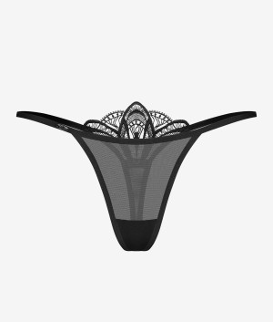 Obsessive Ezmee stringi 2XL/3XL czarny