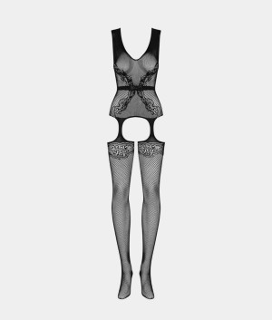 Obsessive bodystocking-S/M/L (czarne)