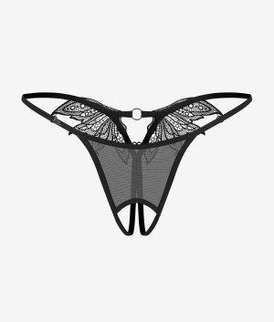 Obsessive Zaliya stringi otwarte L/XL czarny