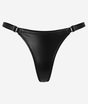 Noir Handmade P005 odpinane stringi -M (czarne)