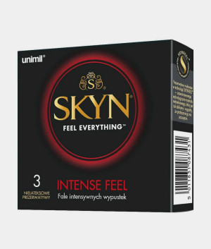 Unimil SKYN Intense Feel prezerwatywy nielateksowe z wypustkami (3 szt.)