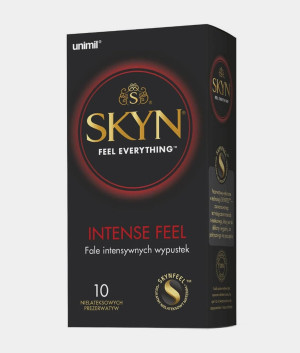 Unimil SKYN Intense Feel prezerwatywy nielateksowe z wypustkami (10 szt.)