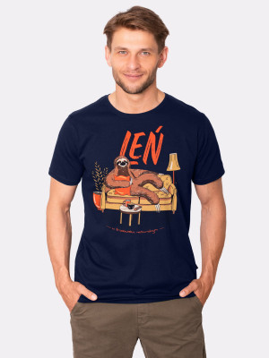 Prezent Dla Lenia - Prezent Dla Lenia - Prezent Dla Lenia LEŃ / koszulka męska / granatowa