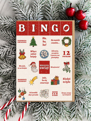 BINGO ŚWIĄTECZNE / kartka bożonarodzeniowa