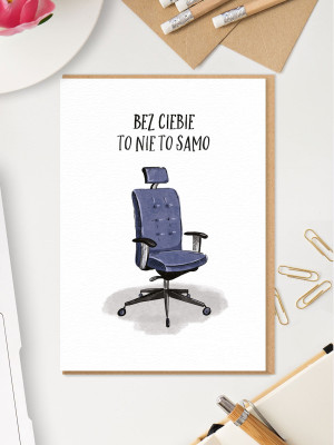 BEZ CIEBIE TO NIE TO SAMO / kartka pożegnalna