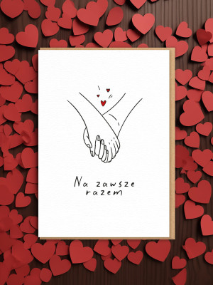 NA ZAWSZE RAZEM / kartka miłosna / ślubna