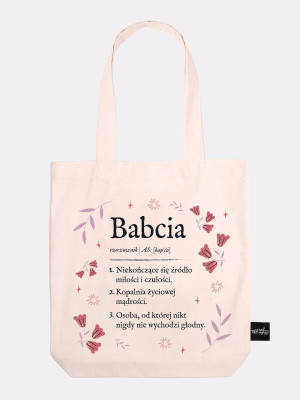 BABCIA / DEFINICJA BABCI / torba bawełniana / ecru