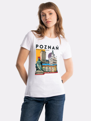 POZNAŃ – THE CITY OF CULTURE AND INNOVATION / koszulka damska / biała