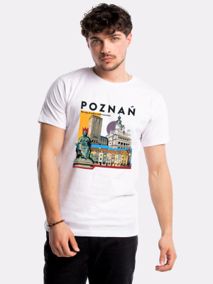 POZNAŃ – THE CITY OF CULTURE AND INNOVATION / koszulka męska / biała