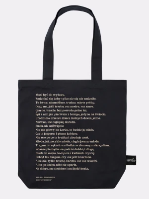 NA DOBRE, NA NIEDOBRE / Wisława Szymborska / torba bawełniana / czarna