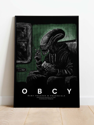 OBCY / PigOut x Nadwyraz.com / plakat B2 / czarny