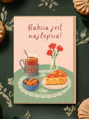 BABCIA JEST NAJLEPSZA / kartka na Dzień Babci