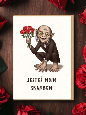 JESTEŚ MOIM SKARBEM / kartka walentynkowa