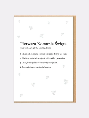 DEFINICJA KOMUNII / kartka na komunię świętą