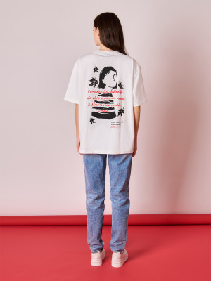 KLONOM RĘCE OPADŁY / Maria Pawlikowska-Jasnorzewska / koszulka oversize unisex / złamana biel