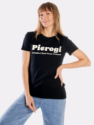 PIEROGI / koszulka damska / czarna