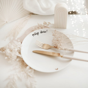 Talerz - Miłego dnia ZŁOTE SERCE