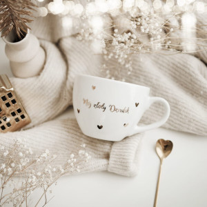 Kubek 500 ml - Mój złoty dziadek ZŁOTE SERDUSZKA