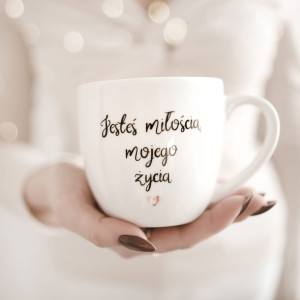 Kubek 300 ml - Jesteś miłością mojego życia ZŁOTE SERCE