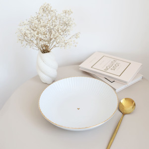 Ryflowana miska - ZŁOTE SERCE