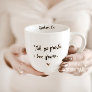 Kubek 300 ml - Kocham Cię Tak po prostu i bez granic... ZŁOTE SERCE