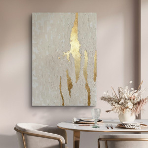 Light II 70x100 - NA ZAMÓWIENIE - wybierz rozmiar - obraz strukturalny ze złotem, abstrakcja, ręcznie malowany