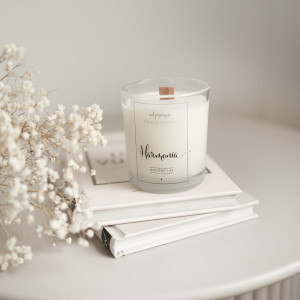 Prezent dla Mamy - Świeca sojowa w szklance 180 ml - Harmonia DYNIOWY LAS - cedrowa słodycz
