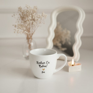 Kubek 300 ml - Kocham Cię Babciu + Imię ZŁOTE SERCE