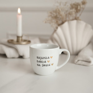Kubek 300 ml - NAJLEPSZA BABCIA NA ŚWIECIE ZŁOTE SERCA