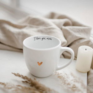 Kubek 300 ml - I love You more ZŁOTE SERCE